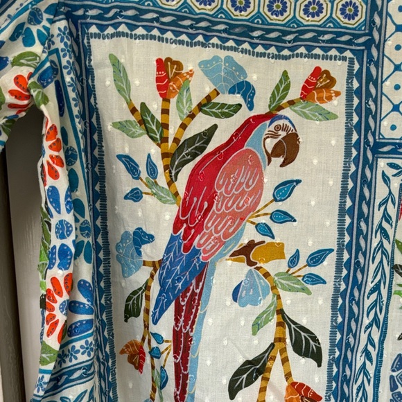 FARM Rio Multicolor Floral & Bird Patchwork Top - Picture 15 of 16